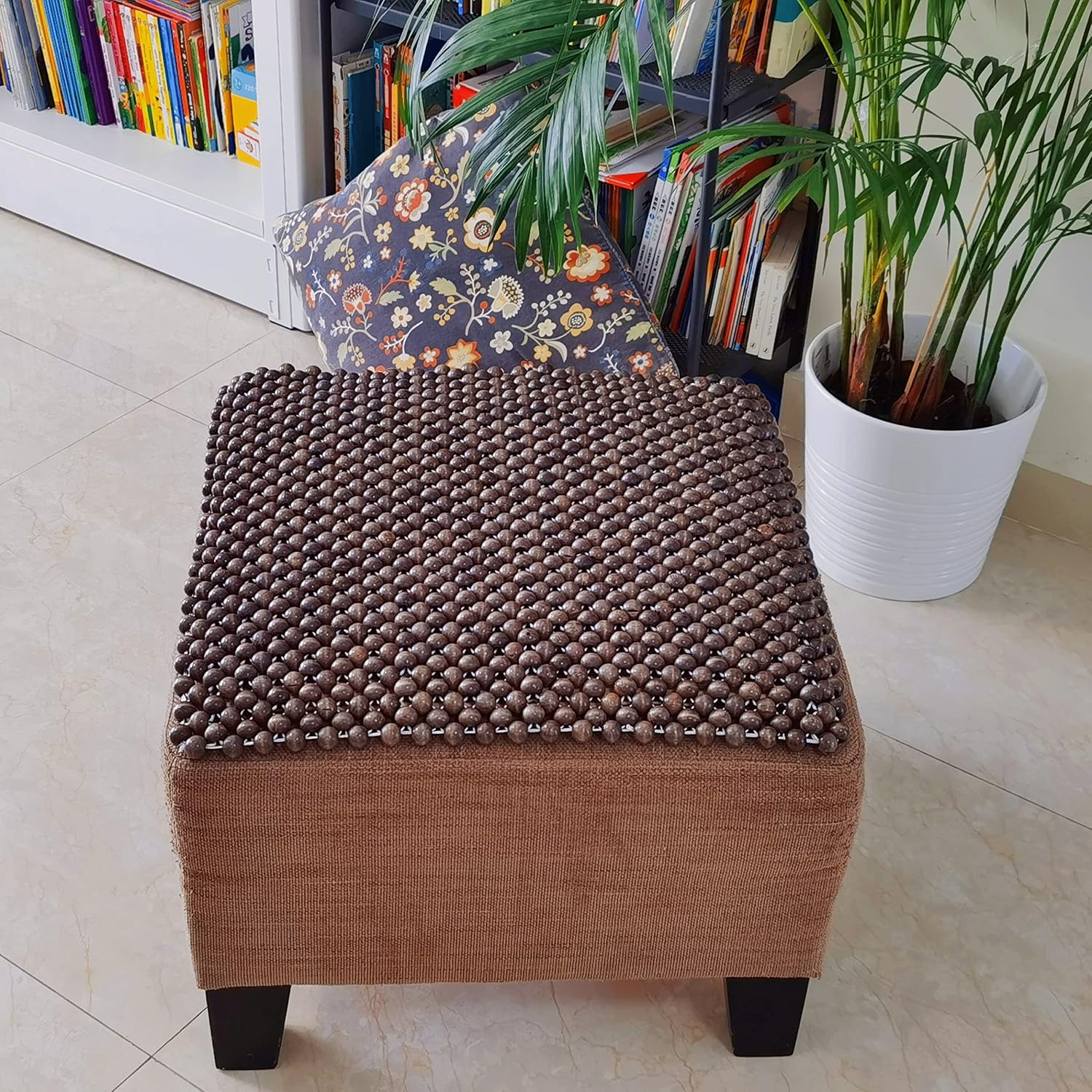 AUCT 18972 - Natural Wood Beaded Seat Cover Pad Mat Comfy Cool Summer Massage Seat Cushion (Square Larg - Image 3