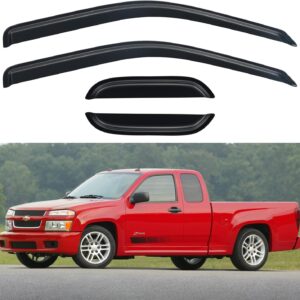 AUCT 20035 - Window Visors Rain Guards for 2004-2012 Chevy Colorado/GMC Canyon Extended