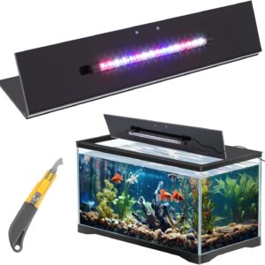 AUCT 18666 - $51 Sieral Aquarium Lids Polycarbonate Canopy with LED Light 19.37 x 9.37 x 0.12 Inch for
