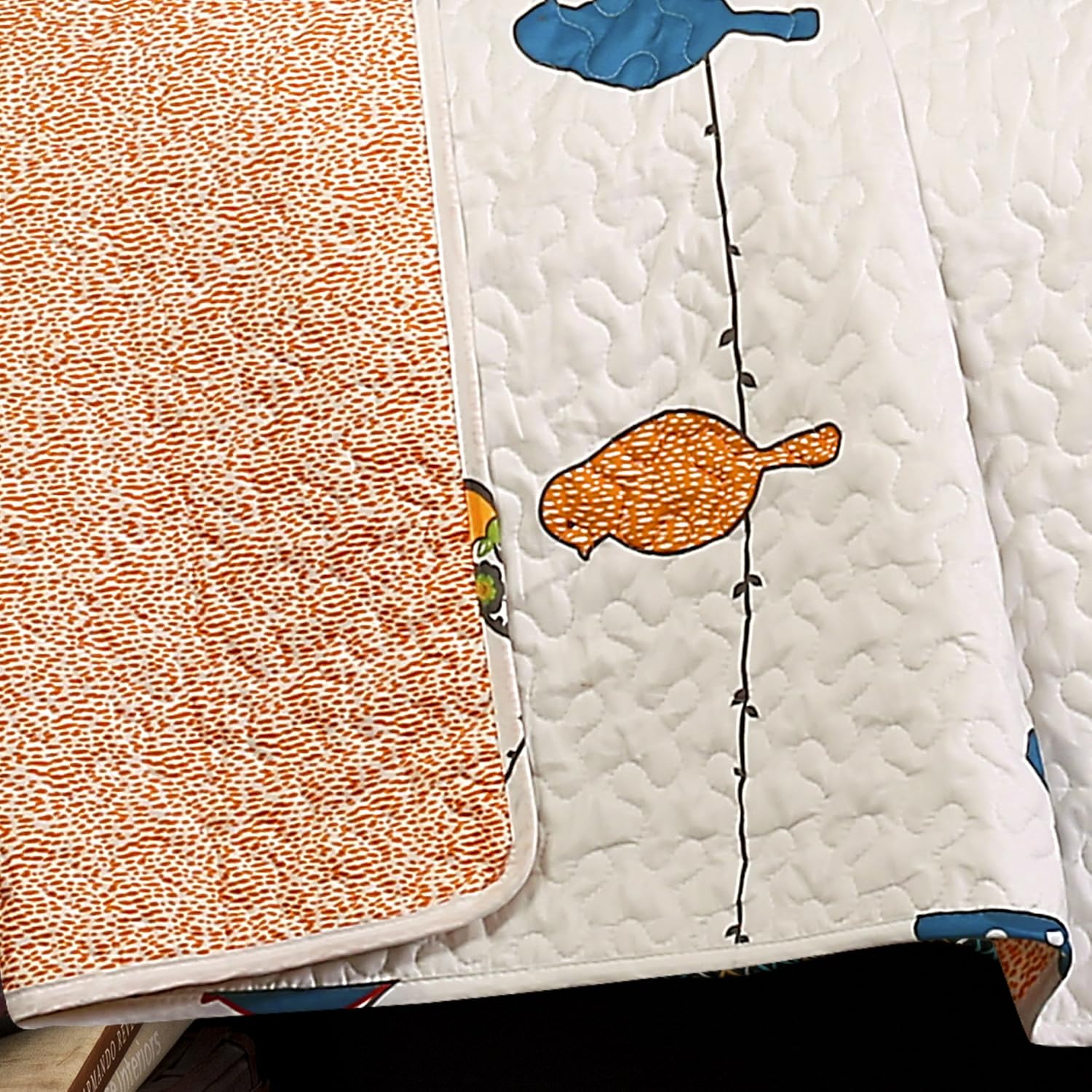 AUCT 18587 - $86 Lush Decor Rowley Birds Quilt Set, 7 Piece Set, Full/ Queen, Multi - Reversible Bird B - Image 4