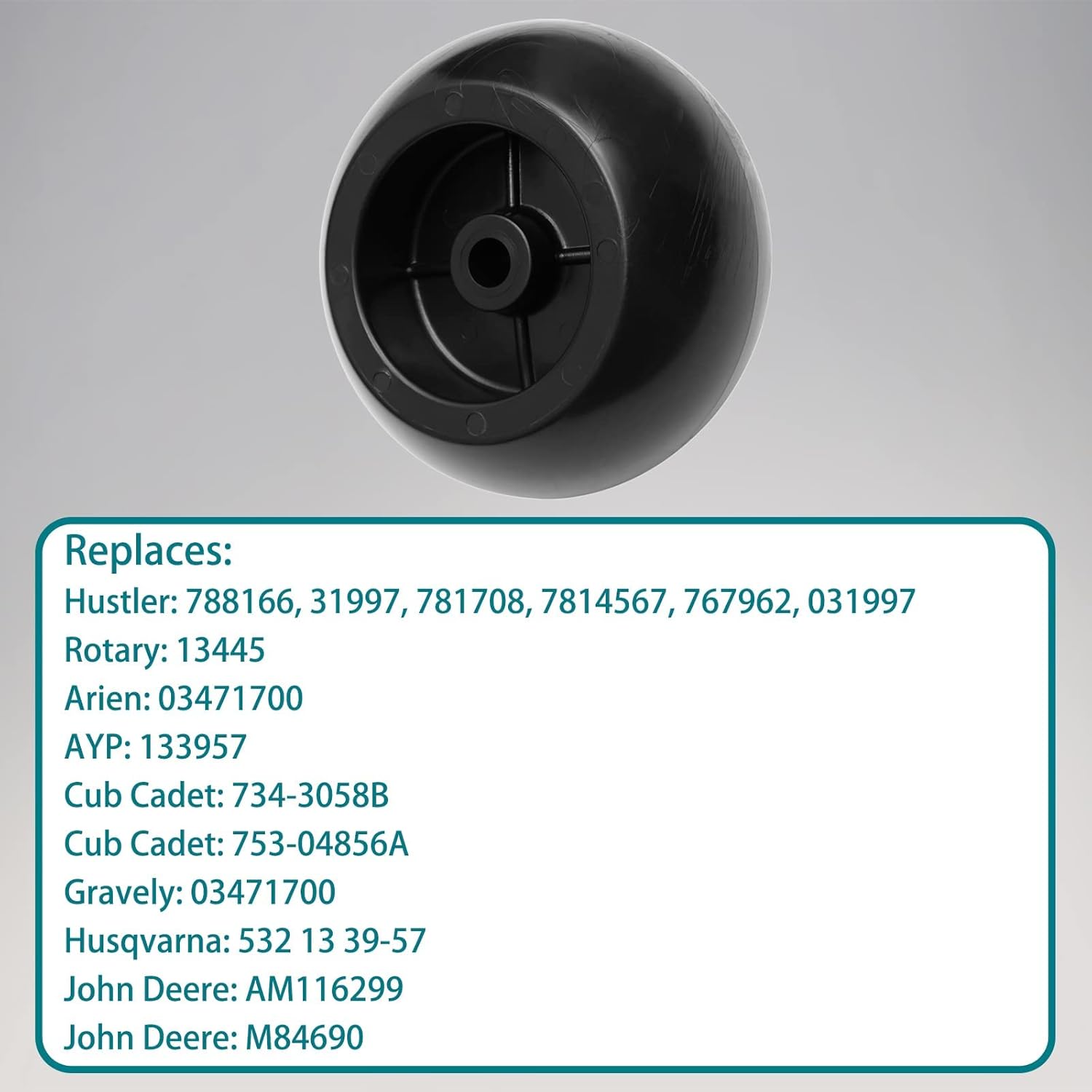 AUCT 18529 - 788166 Lawn Mower Anti Scalp Deck Wheel Kit Fit for Hustler/Fastrak/Rotary | Scalp Deck Wh - Image 3