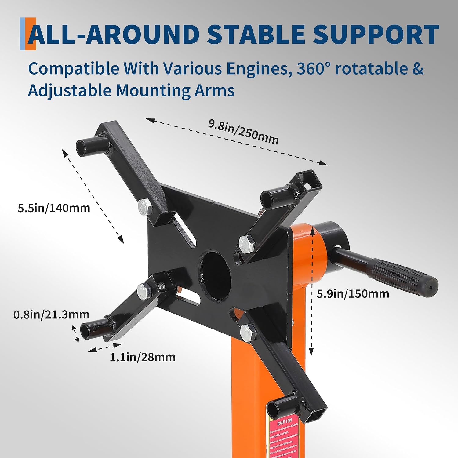 AUCT 18495 - $110 Garvee Engine Stand,1500 LBS Rotating Engine Motor Stand with 360-Degree Rotating Hea - Image 2