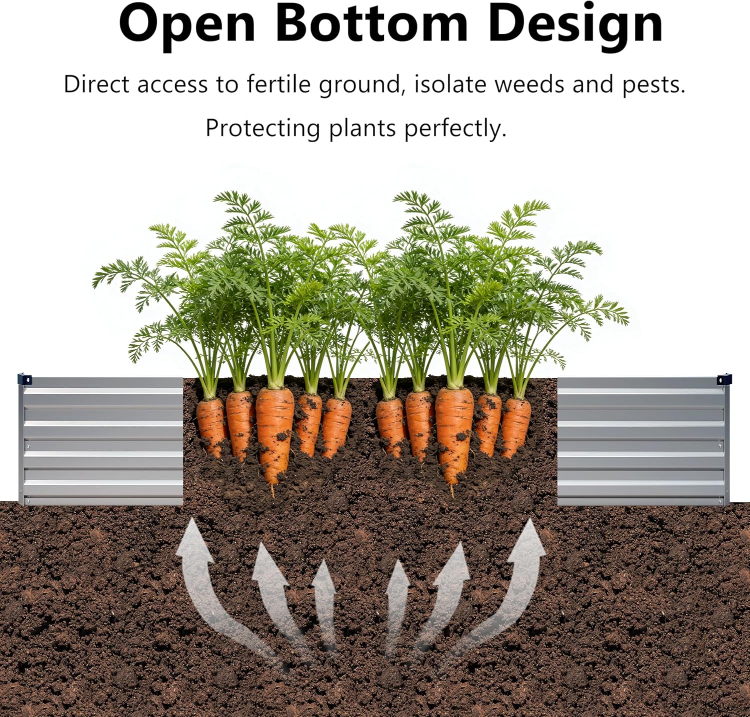 AUCT 19605 - $58 zunatu 8x2x1 ft(2 Pack) Galvanized Raised Garden Bed,Outdoor Planter Box Metal Patio K - Image 4