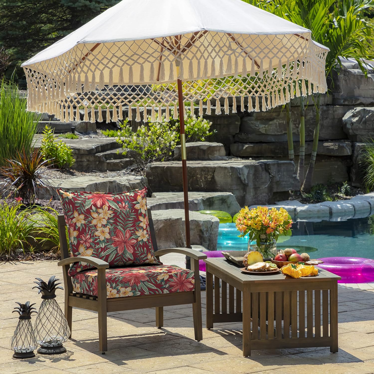 AUCT 18990 - Arden Outdoor Deep Seat Cushion Set, 24x24, Ruby Clarissa - Image 2