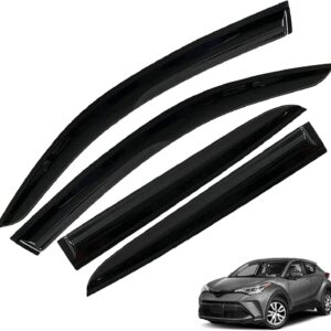 AUCT 18571 - Window Visors Sun Rain Guards - Window Deflectors for Car 4-Pack Vent Shade Deflector Repl