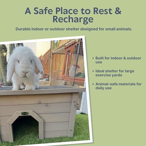 AUCT 19111 - TRIXIE Indoor & Outdoor Small Animal Hideout Shelter for Rabbits and Guinea Pigs, Weatherp - Image 4