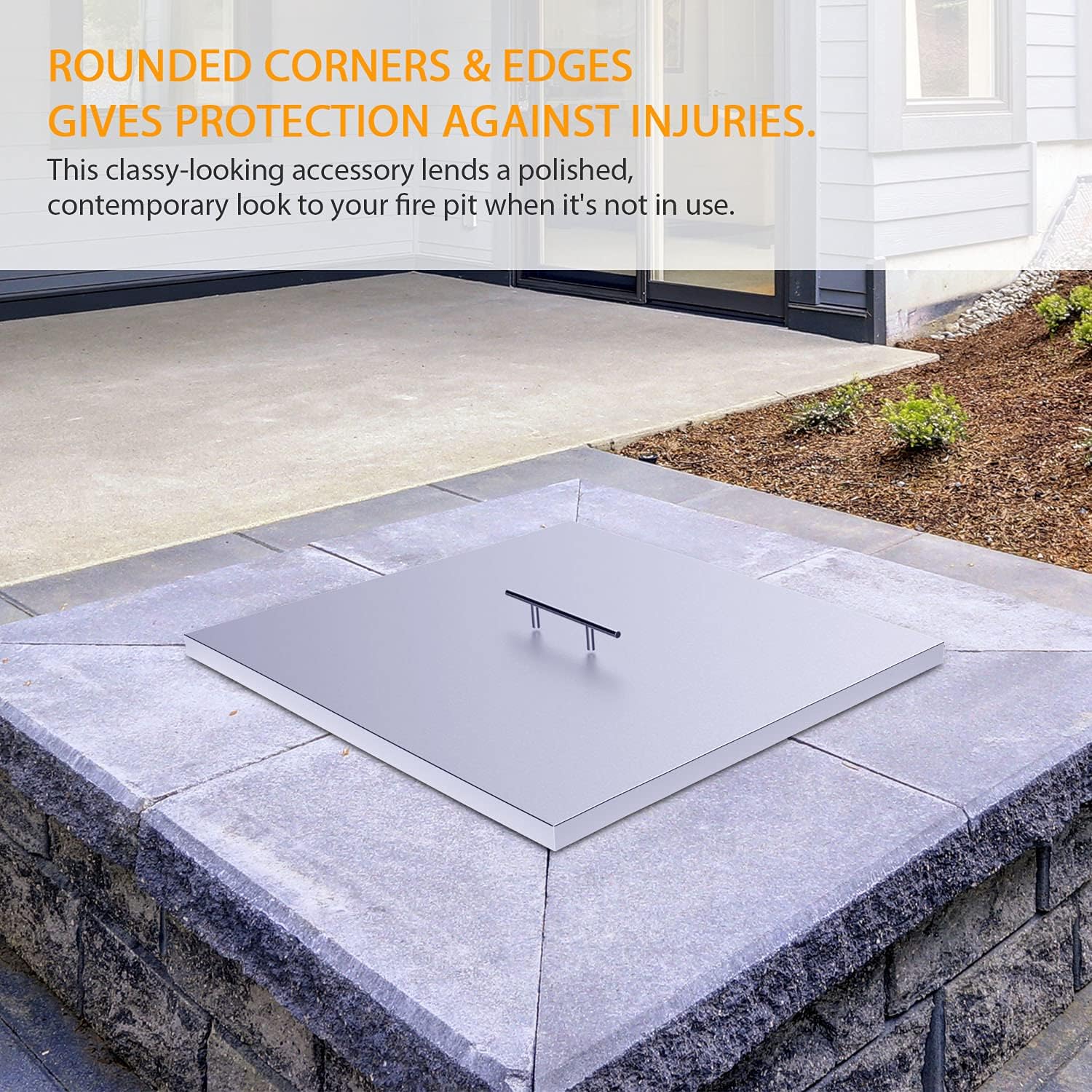 AUCT 19589 - $57 21"x21" 304 Stainless Steel Fire Pit Lid for 18" Square Fire Pit/Burner Pan - Image 2