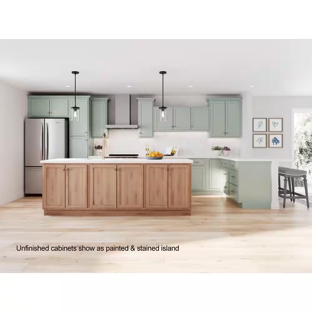 AUCT 17982c - $130 30 in. W x 12 in. D x 36 in. H Assembled Wall Kitchen Cabinet in Unfinished with Rece - Image 2