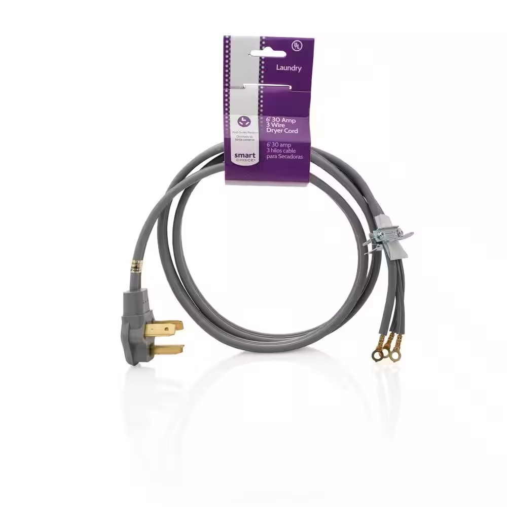 AUCT 17630 - 6 ft. 30 Amp 3 Wire Dryer Cord - Image 2