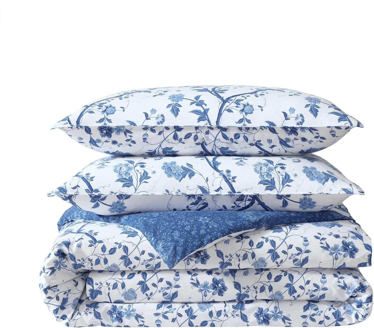 AUCT 18381 - $130 Laura Ashley - King Comforter Set, Reversible Cotton Bedding, Includes Matching Shams - Image 2