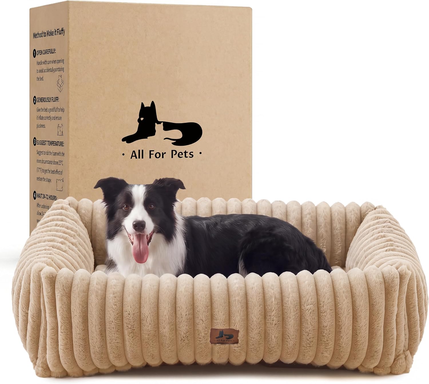 AUCT 18408 - $73 Dog Beds Large Sized Dog,Rectangle Orthopedic Pet Bed for Large Dog, Comfort Fluffy Me