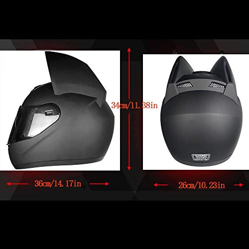 AUCT 18966 - $100 Cat Ear Offroad Helmets,Men and Women Full Face Motorcycle Helmet,for Dirt Bike, Four - Image 2