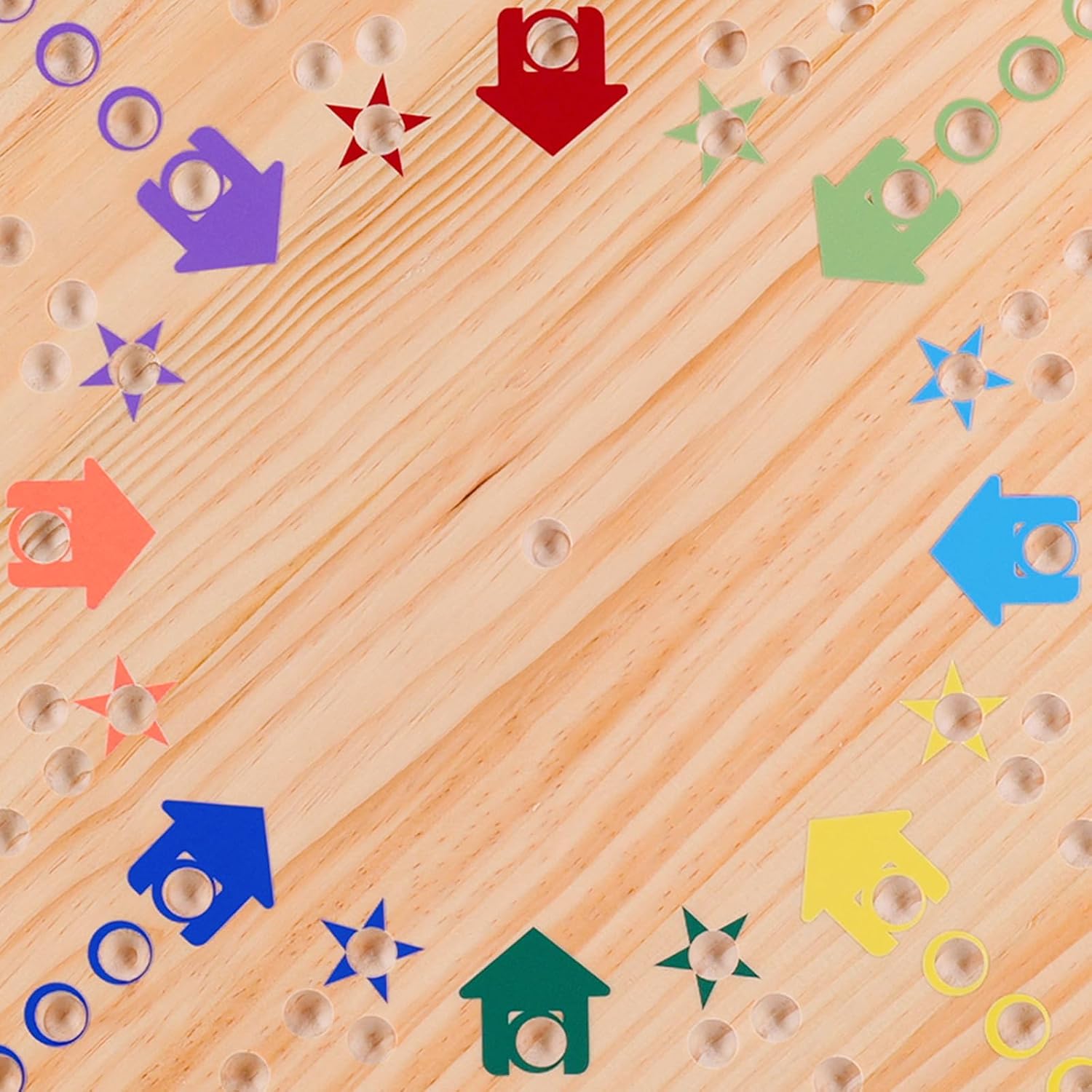 AUCT 18720 - $63 Original Marble Game Wahoo Board Game Double Sided Painted Wooden Fast Track Board Gam - Image 2