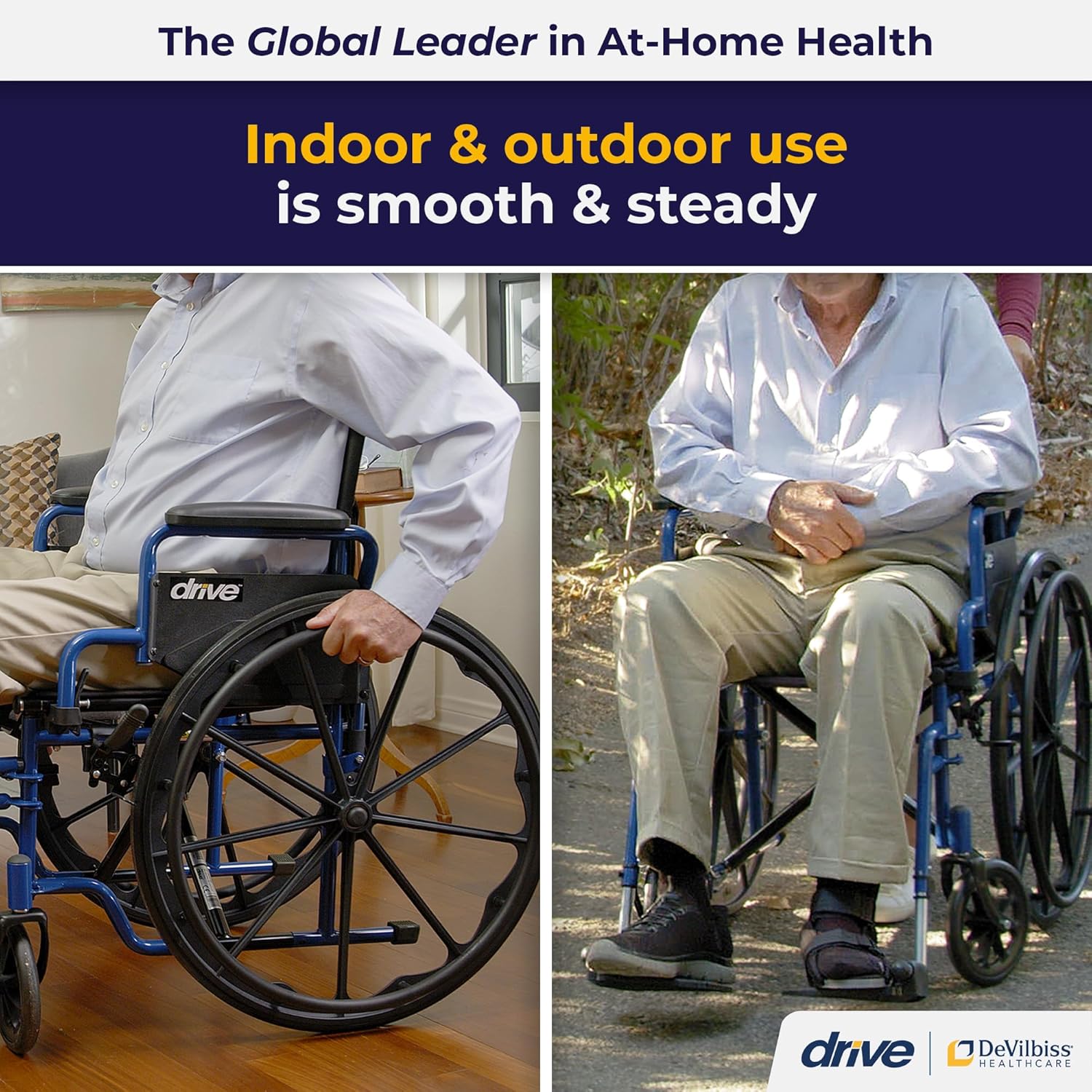 AUCT 18120 - $130 Drive Medical Blue Streak Lightweight Wheelchair, Footrests, 16" Seat | Portable Fold - Image 2