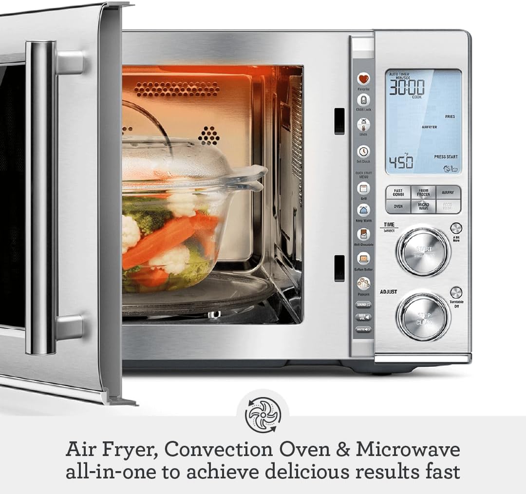 AUCT 18479 - $500 Breville BMO870BSS Combi Wave 3-in-1, Brushed Stainless Steel | 3 appliances in one d - Image 3