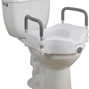 AUCT 19994 - Drive Medical 2-in-1 Raised Toilet Seat with Removable Padded Arms