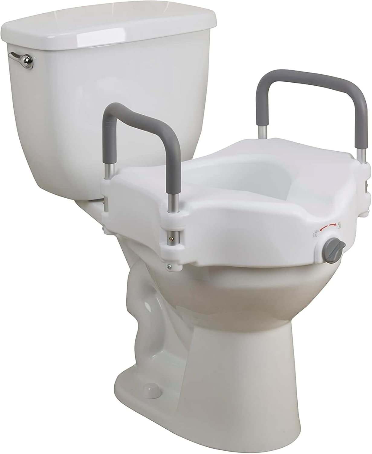 AUCT 19994 - Drive Medical 2-in-1 Raised Toilet Seat with Removable Padded Arms