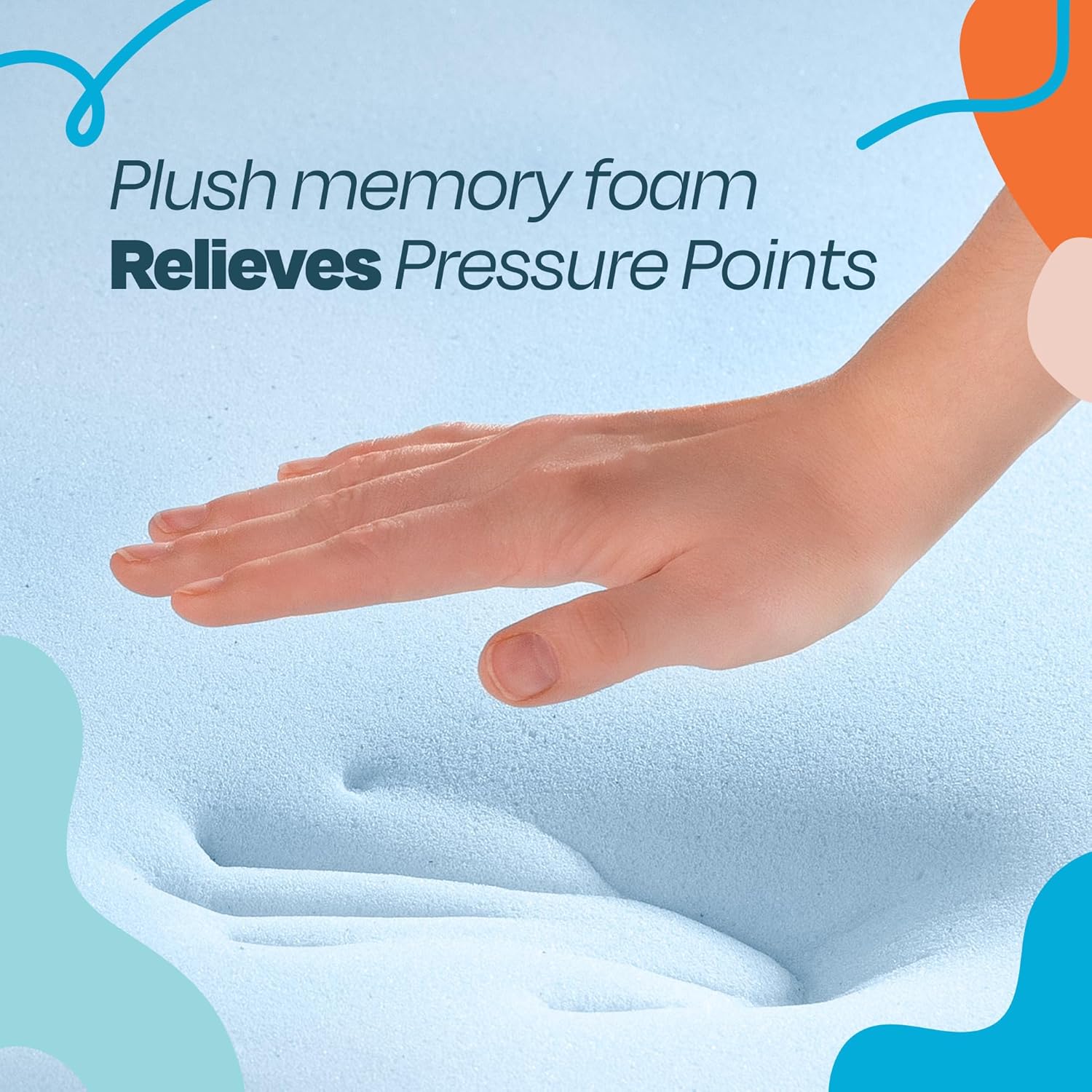 AUCT 18556 - Linenspa Memory Foam Mattress Topper, Twin Size - 2 Inch Gel Infused Memory Foam - Plush F - Image 3