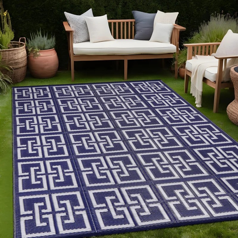 AUCT 18501 - $51 Aldo Geometric Indoor / Outdoor Rug - Rug Size: Rectangle 5x8