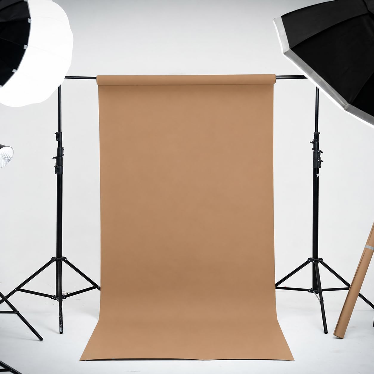 AUCT 18491 - Kate Seamless Paper Backdrop Beige Photo Backdrop Paper (53'x32.8' Beige) - Image 2
