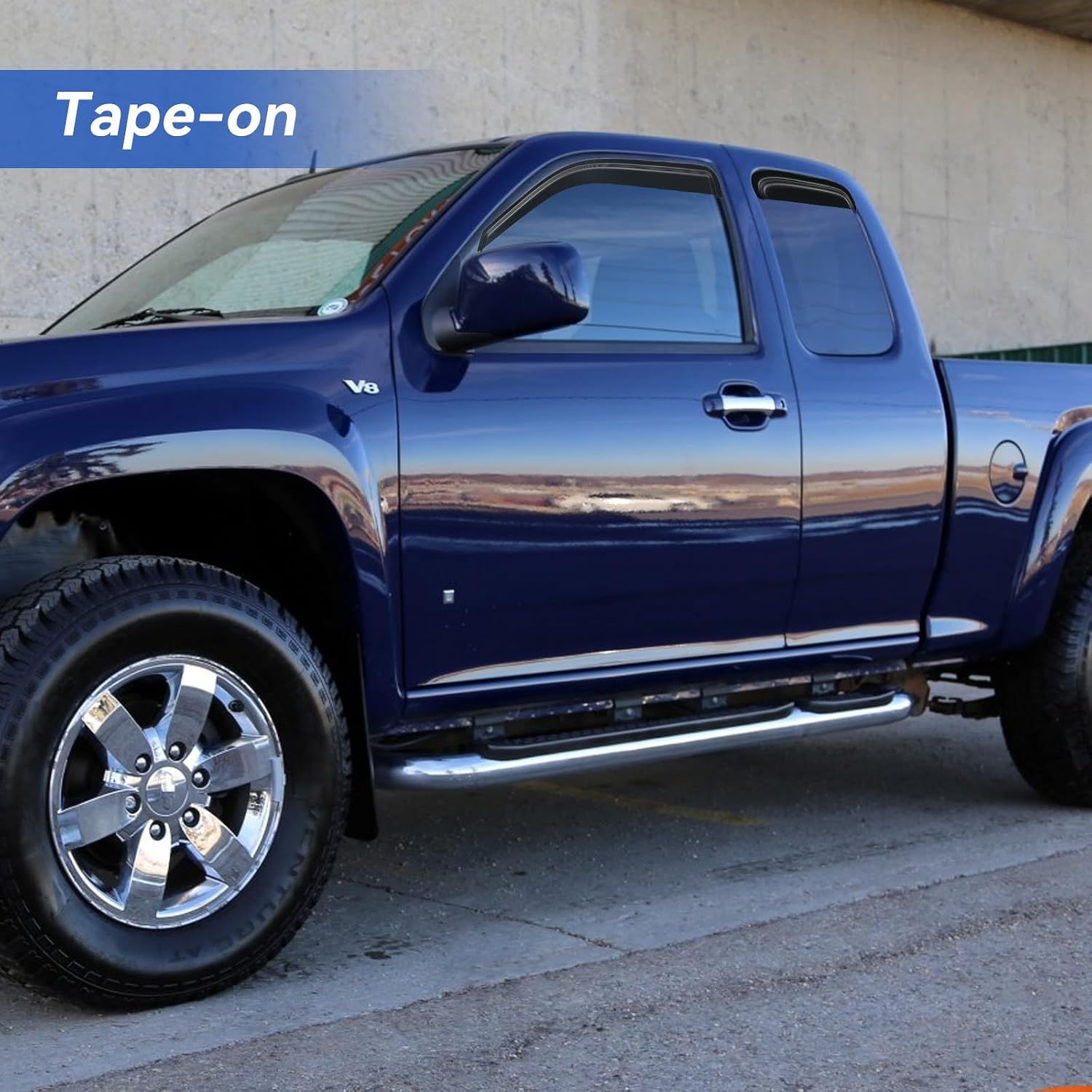AUCT 20035 - Window Visors Rain Guards for 2004-2012 Chevy Colorado/GMC Canyon Extended - Image 4