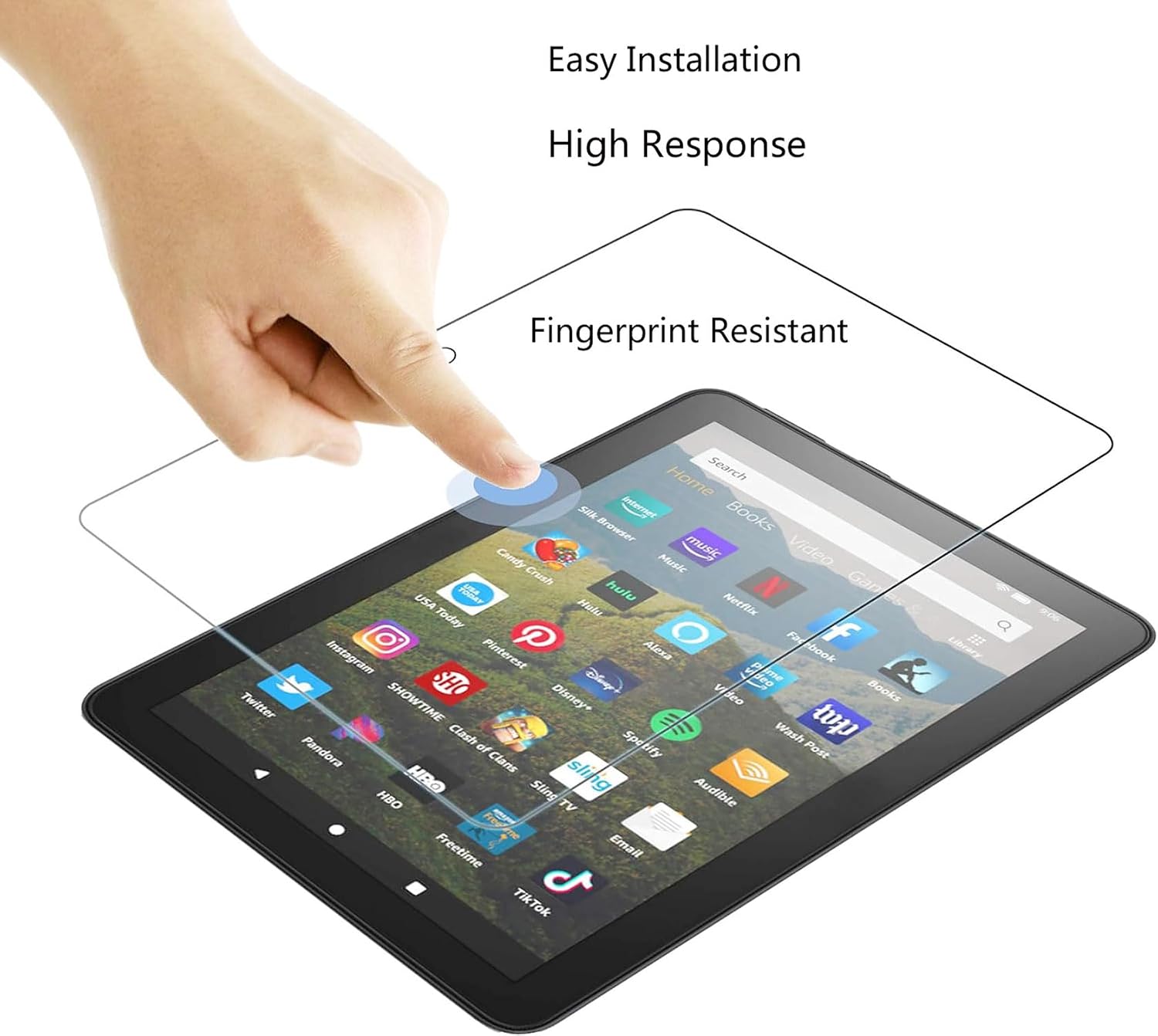 AUCT 19732 - 3 Pack Screen Protector for All-New Fire HD 8/HD8 Plus/Fire HD 8 Kids/Fire HD 8 Kids Pro T - Image 3