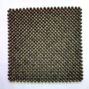 AUCT 18972 - Natural Wood Beaded Seat Cover Pad Mat Comfy Cool Summer Massage Seat Cushion (Square Larg