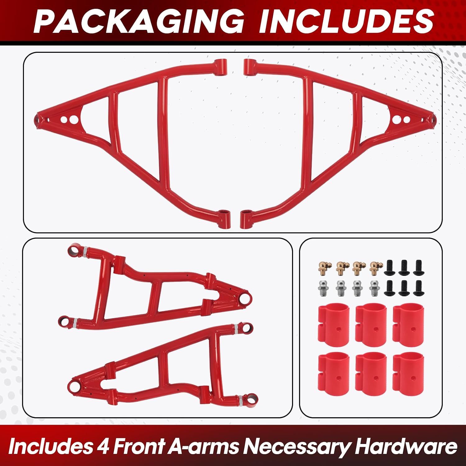 AUCT 18358 - $248 High Clearance Front Upper & Lower A-Arms Kit for 2017+ UP Can-Am Maverick X3 (64" - Image 3