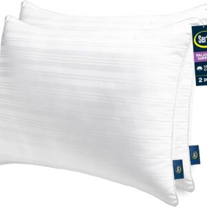 AUCT 19010 - Serta Down Illusion Balanced Support Cotton Pillows,Standard/Queen (2 Pack)