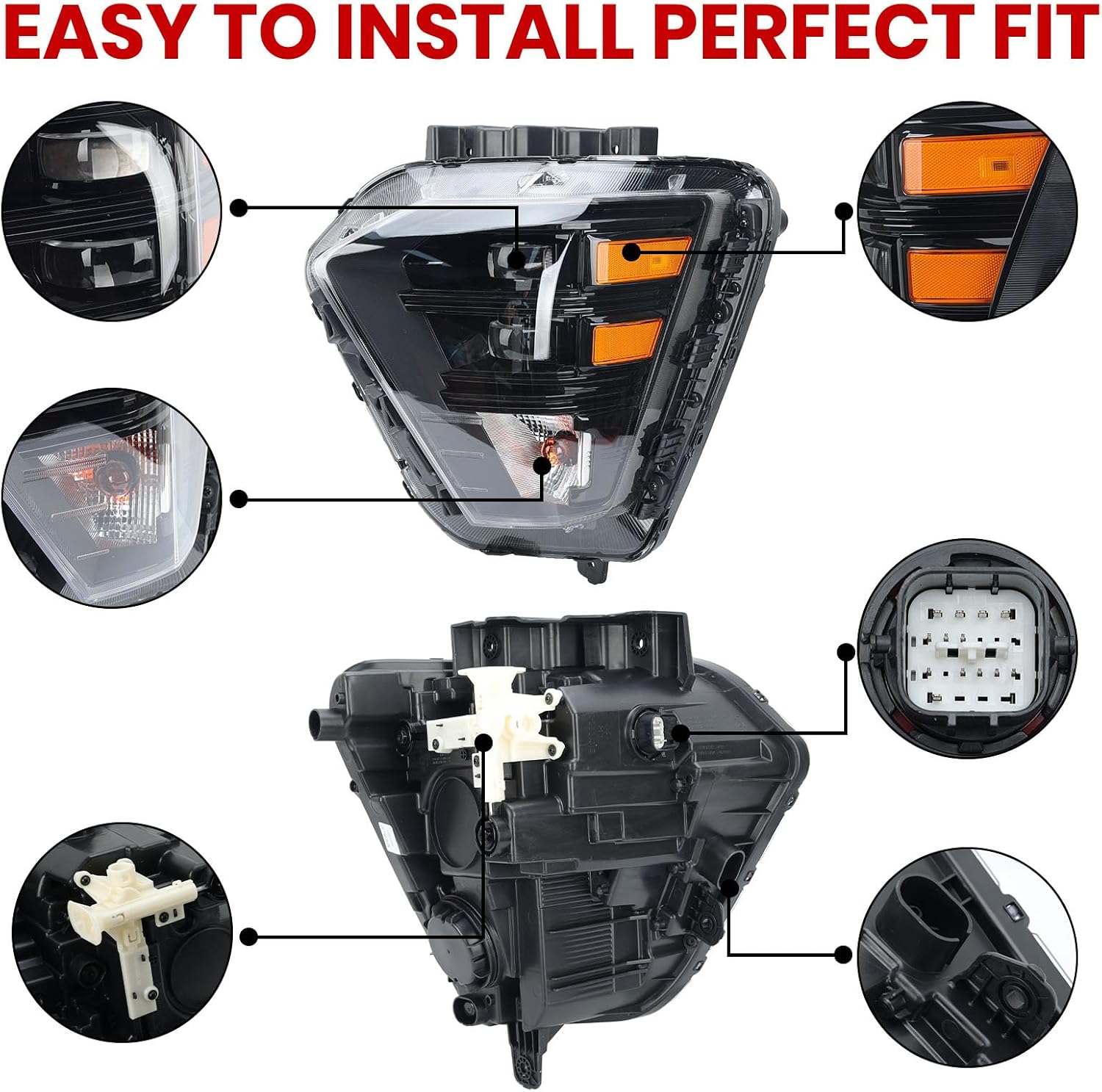 AUCT 19957 - $238 LED Headlight Compatible with Hyundai Kona 2024 2025 Head Lamp Front Light Replace 92 - Image 3