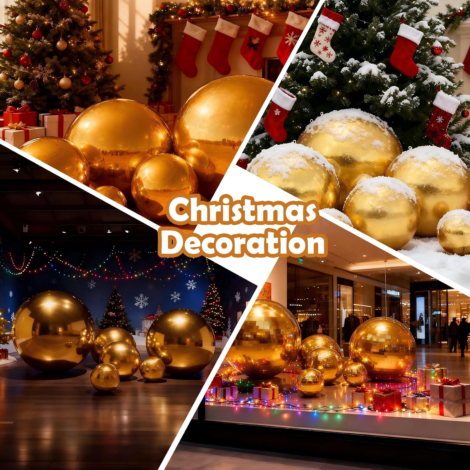AUCT 18493 - $410 6PCS Inflatable Mirror Ball PVC Airtight Shiny Balls Inflatable Large Hanging&Standin - Image 2