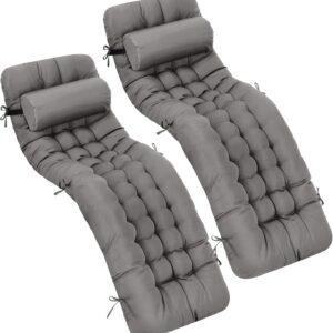 AUCT 18527 - $74 Tudomro Outdoor Chaise Lounge Cushion 66x21x4' Waterproof & Fade-Resistant Patio Pool