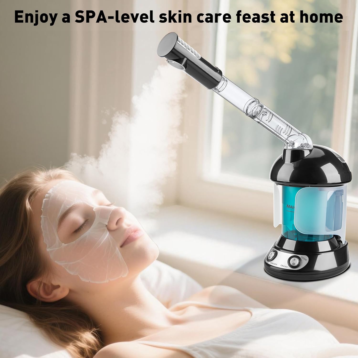 AUCT 19620 - $80 KINLITO 2 in 1 Hair & Facial Steamer with Ozone - Warm Mist for Home Spa - Image 4