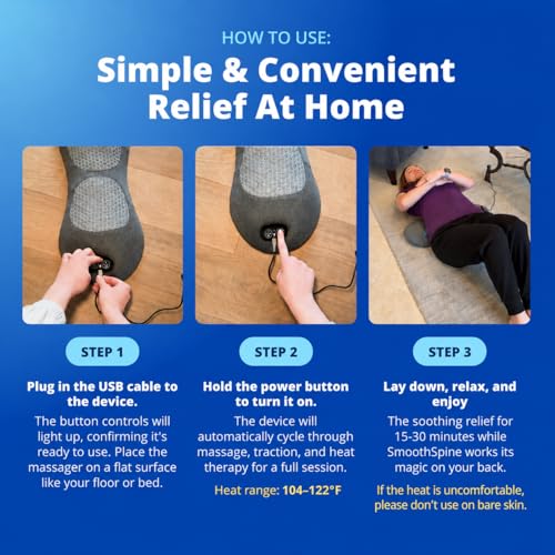 AUCT 18957 - $120 SmoothSpine Triple Fusion Back Massager with Heat for Lower Back Comfort XL - Image 2