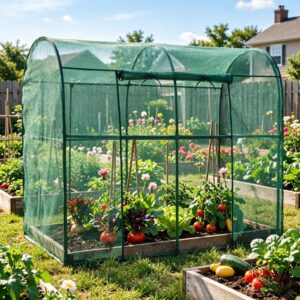 AUCT 18537 - $70 Crop Cages for Garden Plant, Plant Protection Tent with Zippered Door, Raised Bed Cove