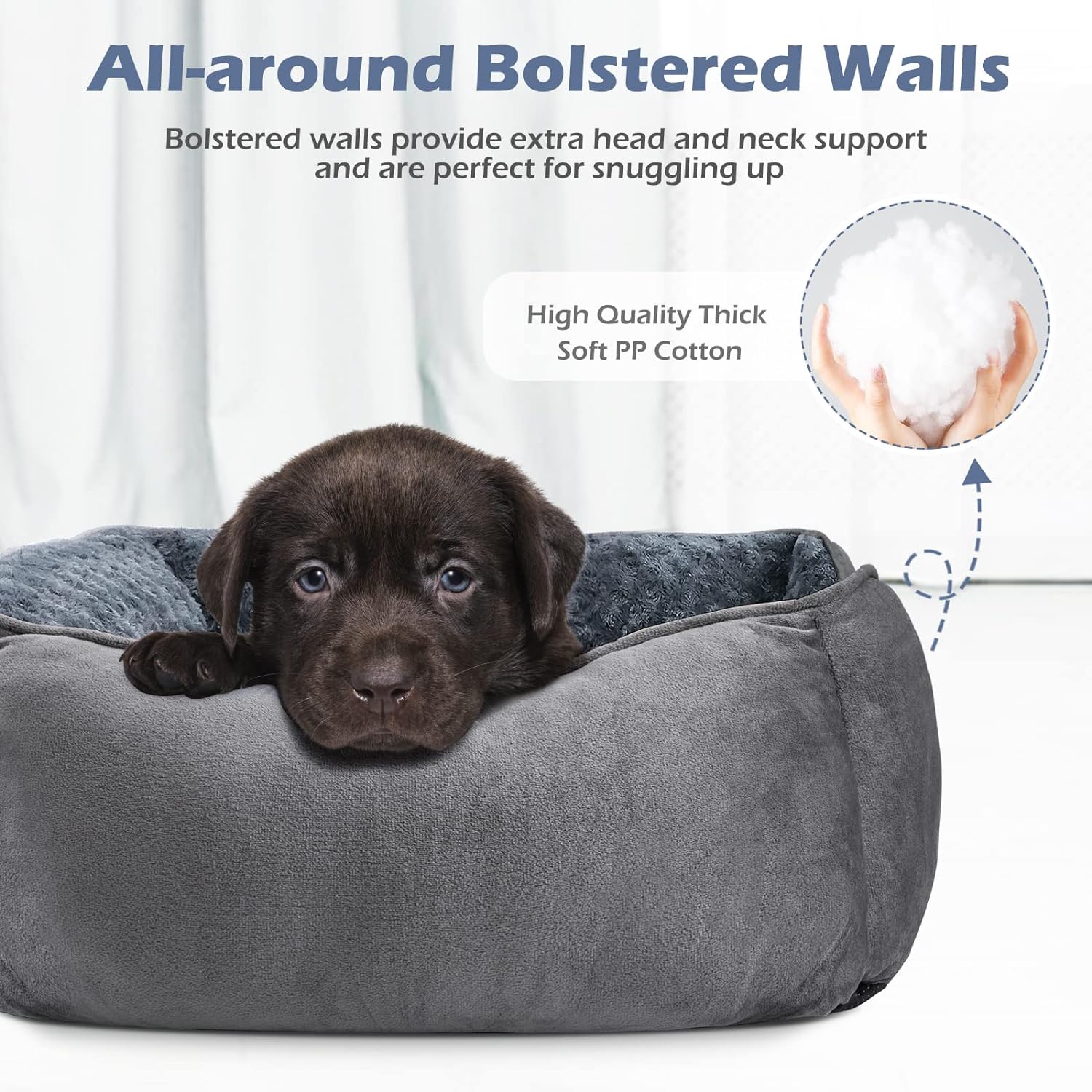 AUCT 18565 - $60 X-Large Dog Bed for Large, Medium, Small Dogs - Rectangle, Washable, Orthopedic, Soft - Image 2