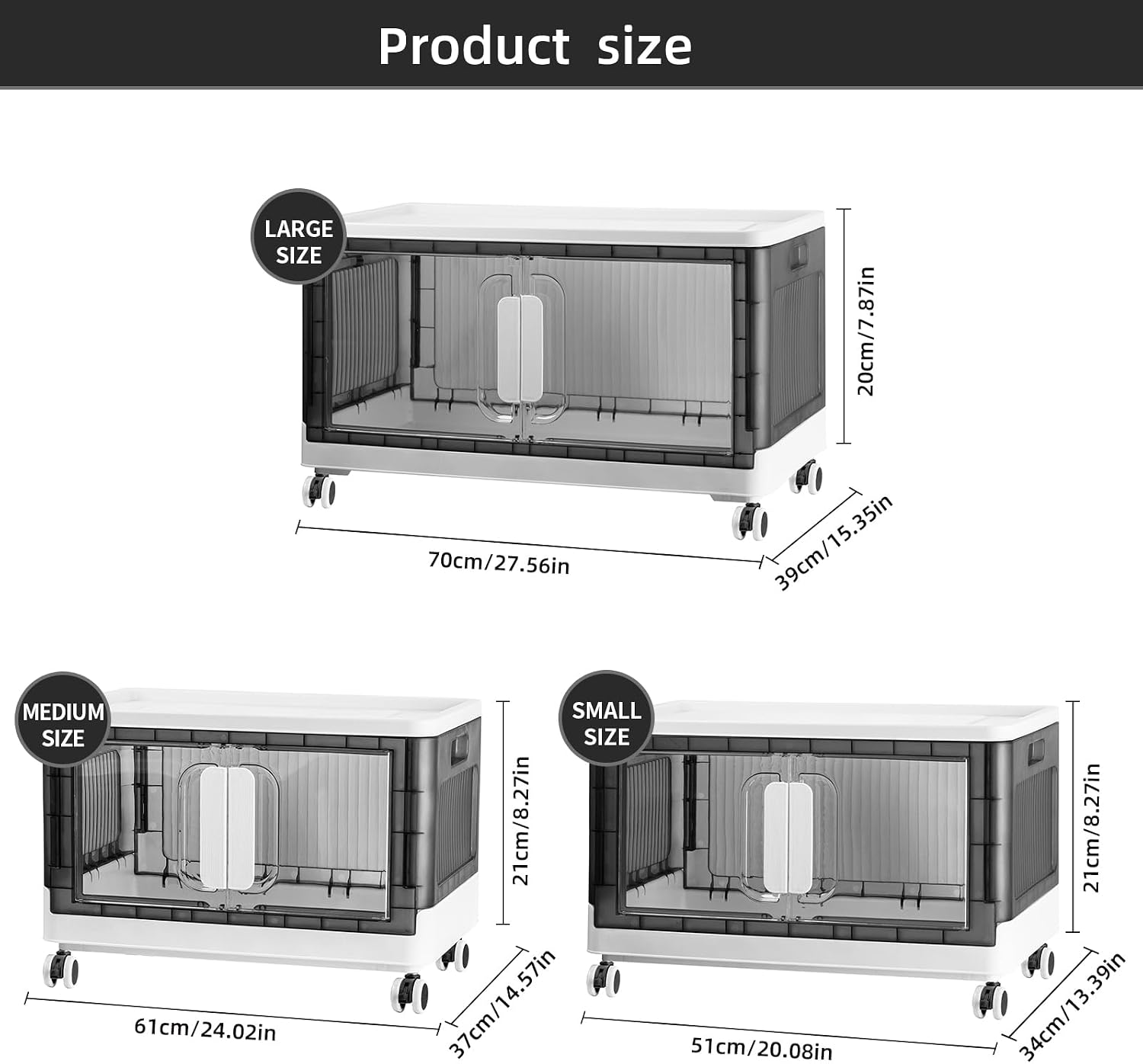 AUCT 18397 - $79 Folding Storage Organizer with Silent casters | Stackable Design for Home & Office, He - Image 2