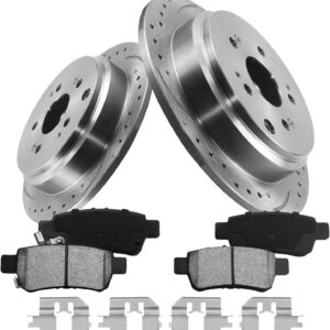 AUCT 18428 - $86 Anpulsero Rear Brake Pads and Rotors Kit Compatible with 2005-2010 Honda Odyssey, 312.