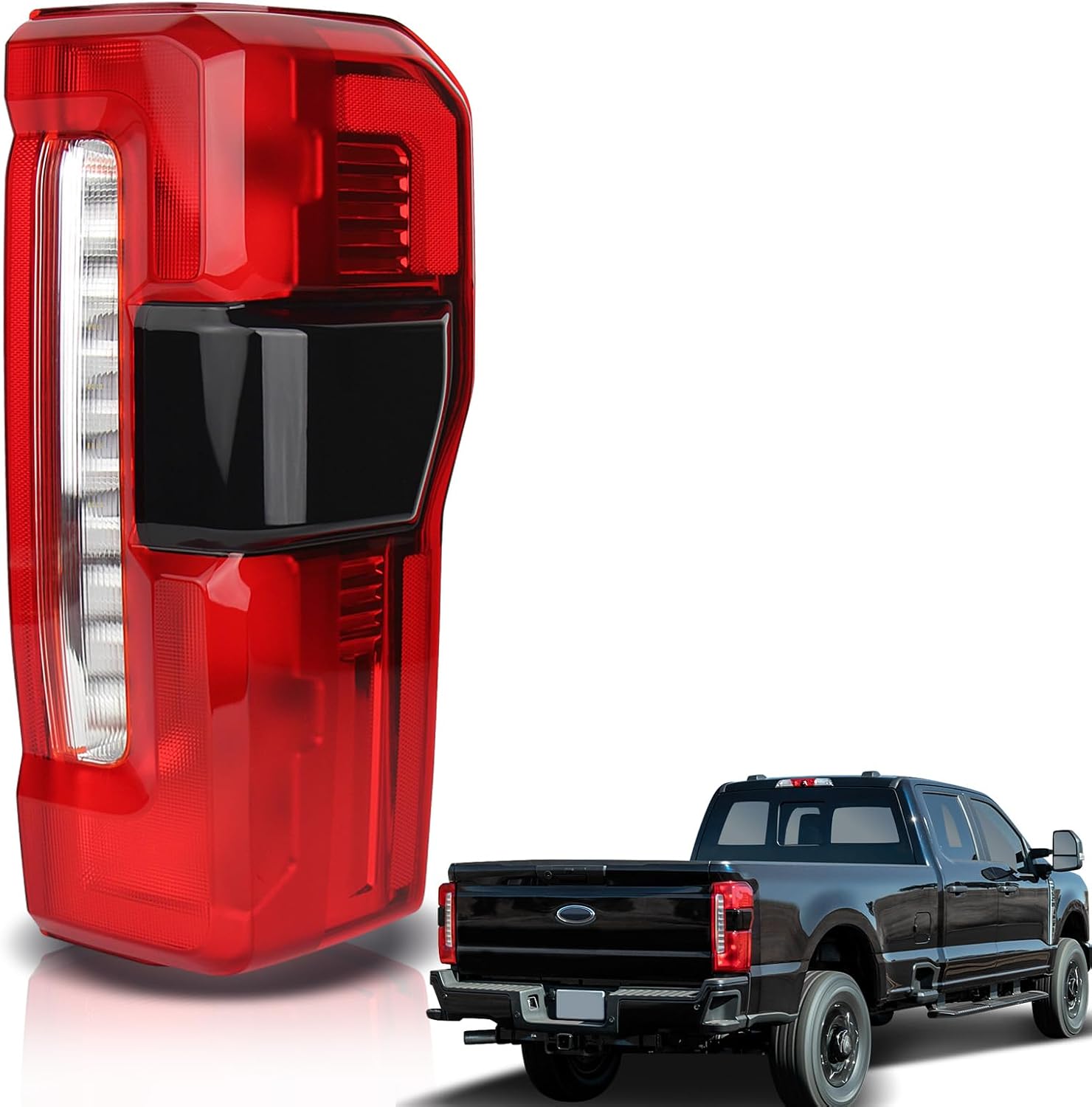 AUCT 18346 - $196 Tail Lights For 2023-2025 Ford F250 F350 Super Duty Right Passenge | Halogen Rear Lig