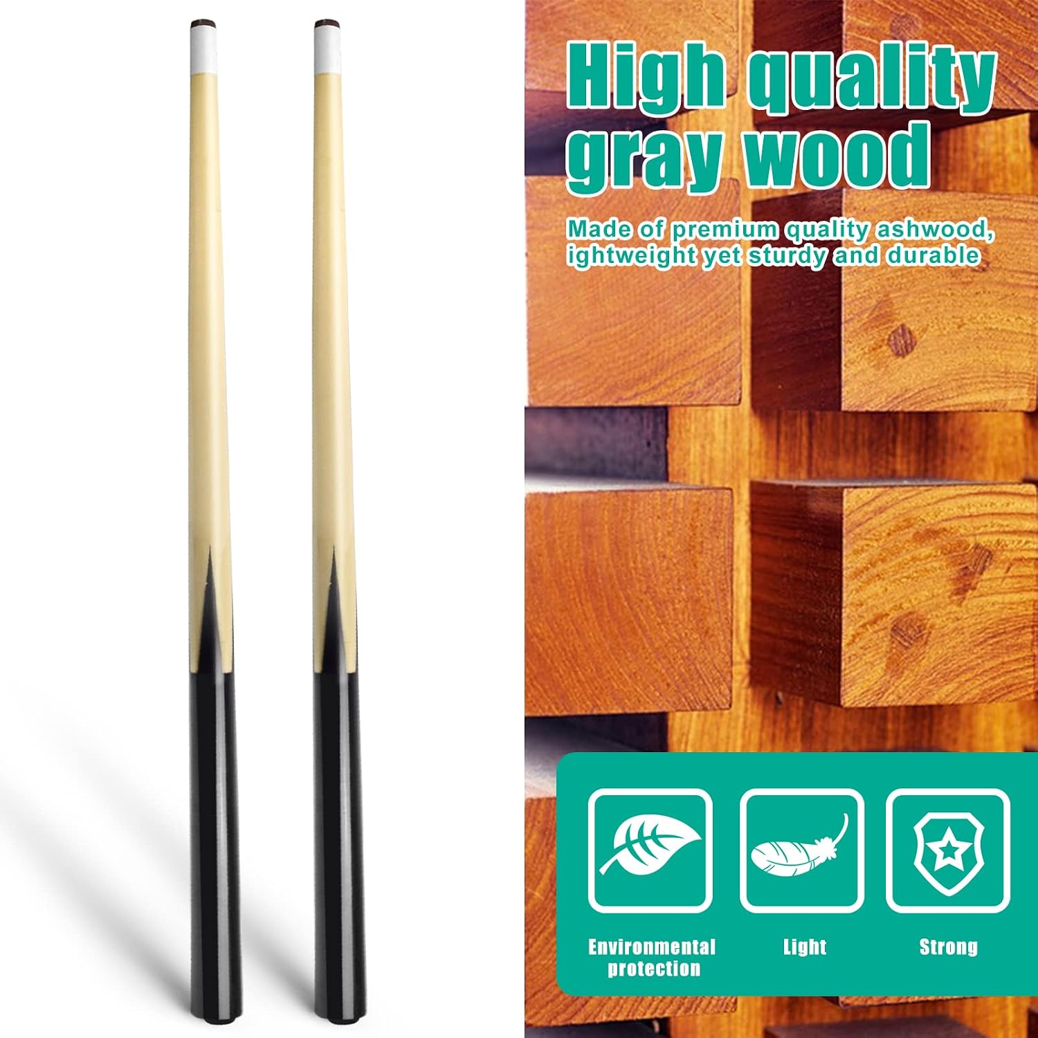 AUCT 18254 - Wooden Billiard House Cue Sticks Cues Pool Cues for Hardwood Billiard Cue Sticks 13mm Glue - Image 4