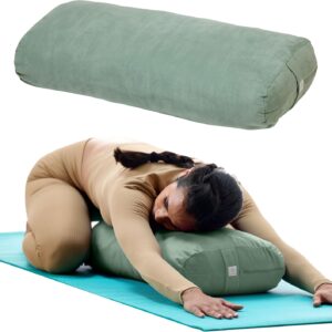 AUCT 18729 - Gaiam Yoga Bolster Pillow, Supportive Cushion for Restorative Yoga | Firm cotton-filled bo