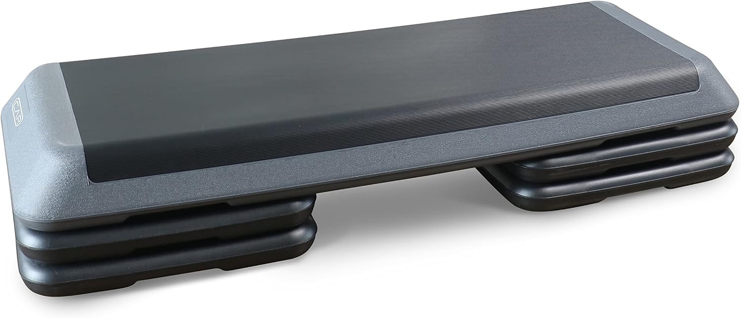 AUCT 18476 - CAP Barbell Adjustable Aerobic Step Platform Exercise Step, Gray