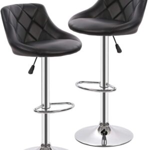 AUCT 19879 - $70 BestOffice Counter Height Bar Stools Set of 2 Bar Stools Swivel Stool Height Adjustabl