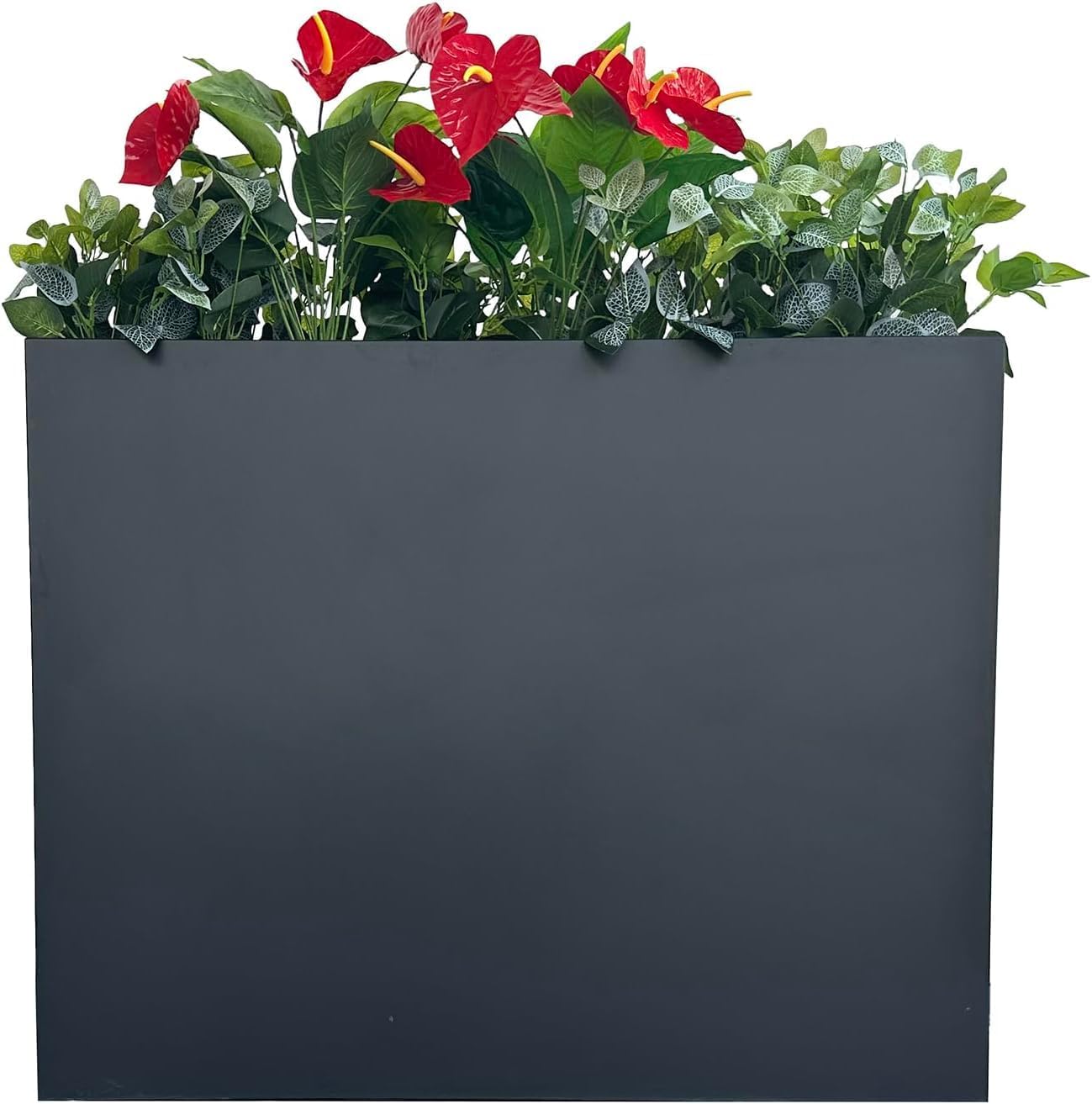 AUCT 19408 - $140 38" L x 13" W x 30" H Metal Tall Rectangular Planter - Large Planter Box for Outdoor