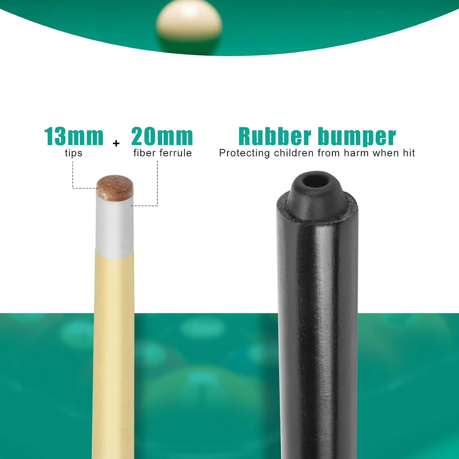 AUCT 18254 - Wooden Billiard House Cue Sticks Cues Pool Cues for Hardwood Billiard Cue Sticks 13mm Glue - Image 3