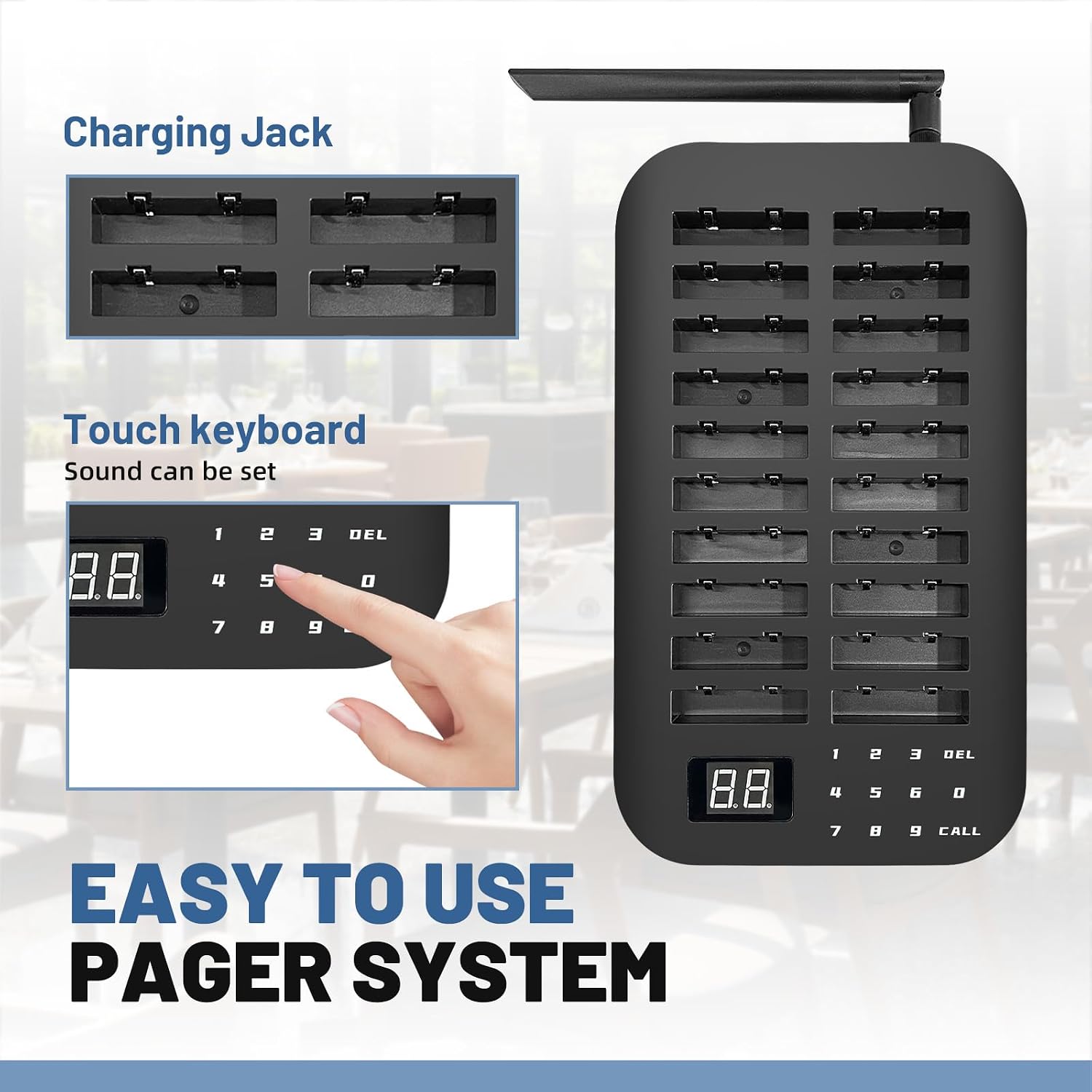 AUCT 18472 - $110 Buzzers for Restaurant, Social Distancing Keeping 20 Pagers | Rechargeable Pagers wit - Image 3