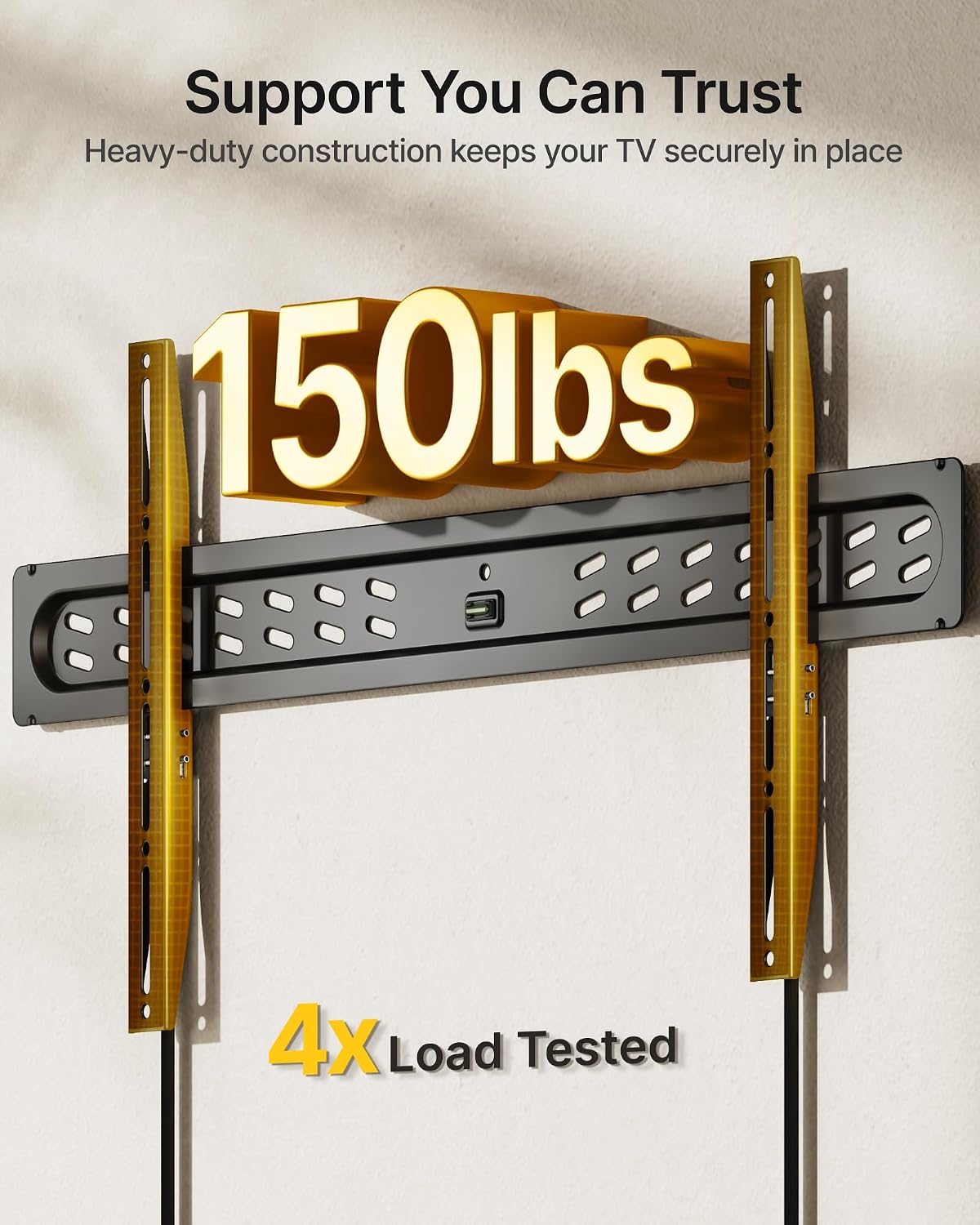 AUCT 18978 - monTEK Ultra Slim Fixed TV Wall Mount for 43 95 inch TVs Holds 150 lbs - Image 3