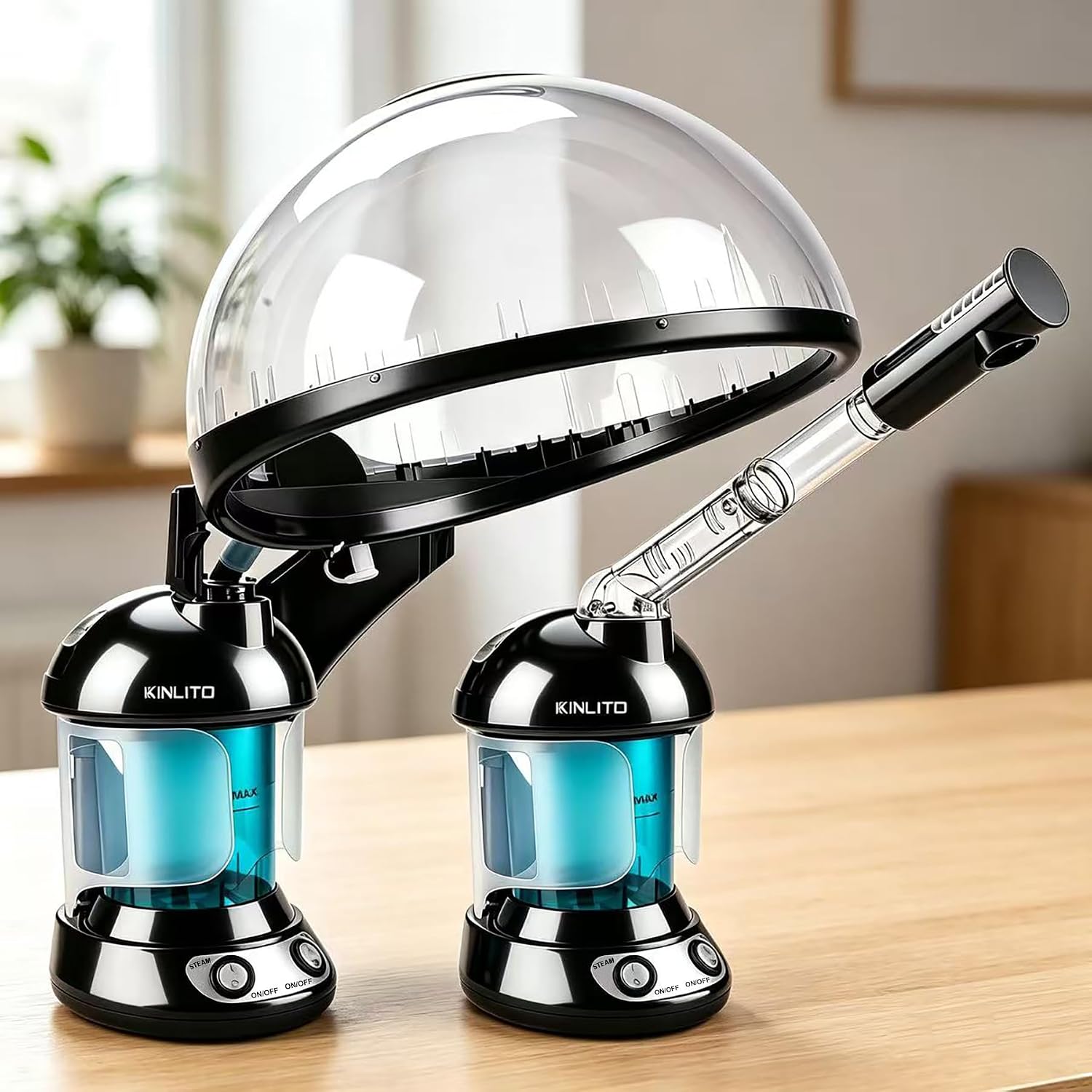AUCT 19620 - $80 KINLITO 2 in 1 Hair & Facial Steamer with Ozone - Warm Mist for Home Spa - Image 2
