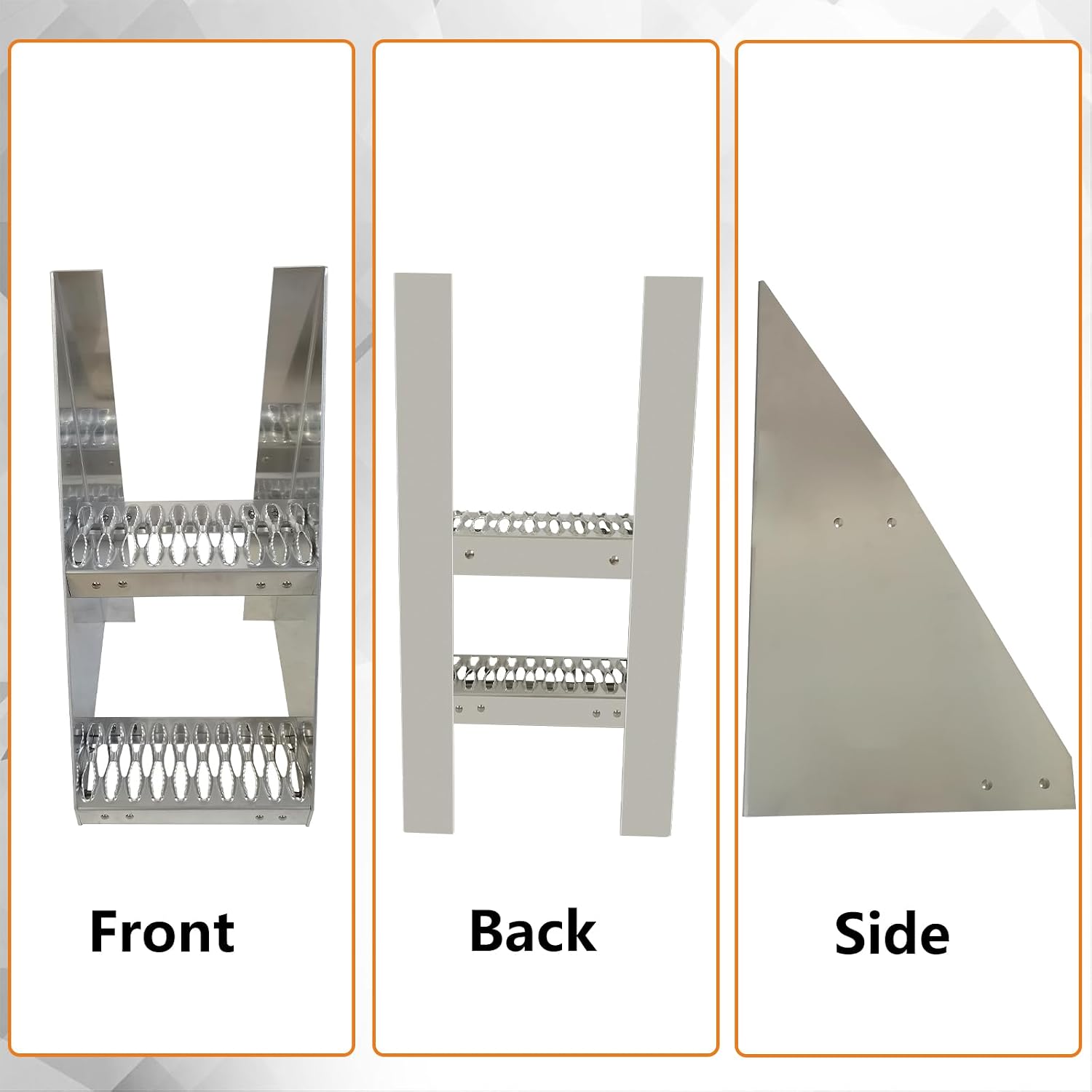 AUCT 19643 - $120 12 Inch Aluminum Frame Mounted Step Fit for Class 8 Semi Trucks Peterbilt - Image 3