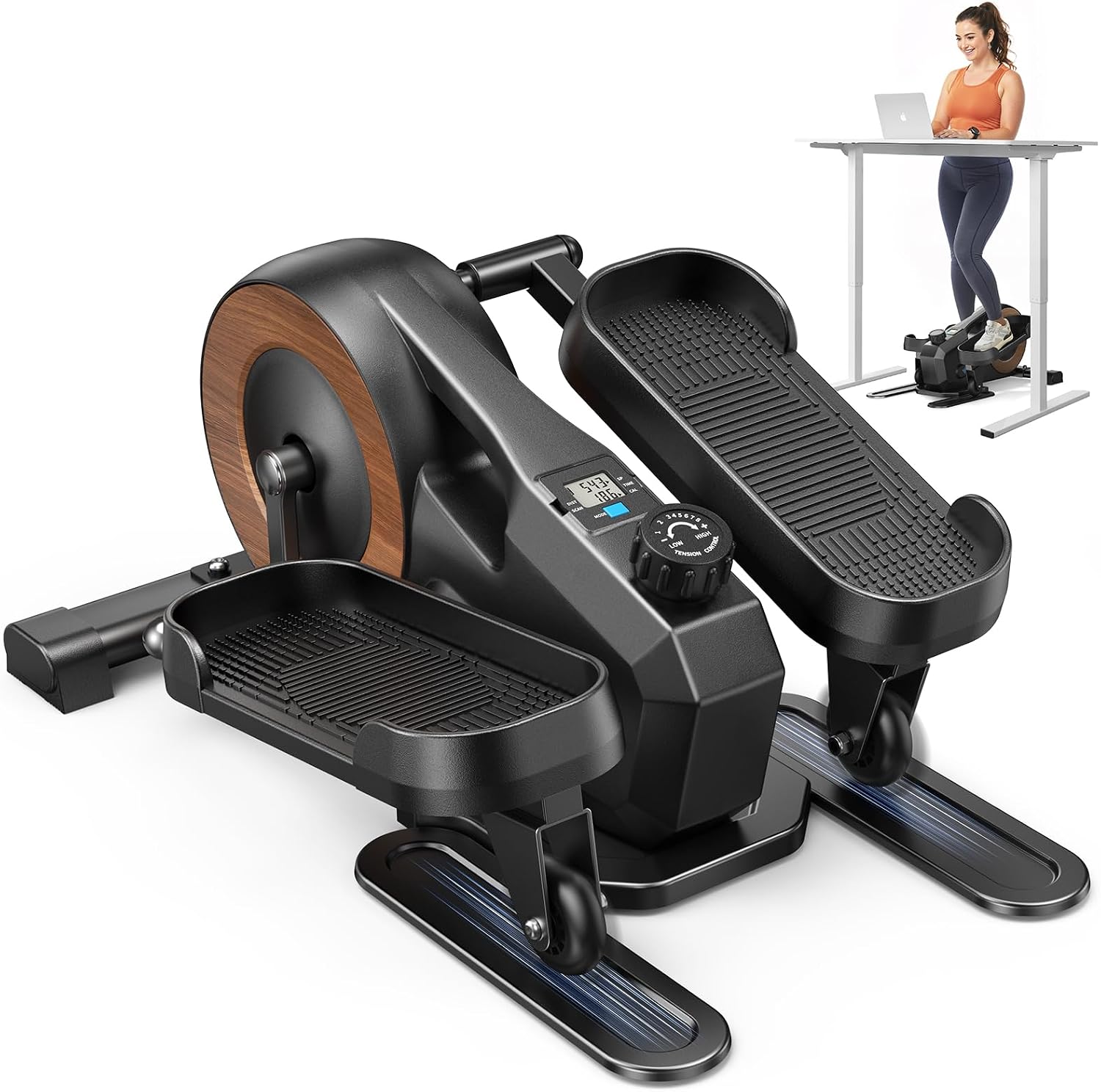 AUCT 19652 - $120 Sitting Under Desk Elliptical Machine, Leg Exerciser While Sitting for Seniors, Seate